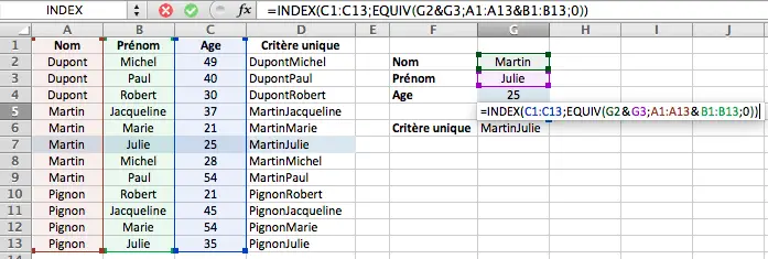 Faire Une Recherche Avec Plusieurs Critères Sur Excel - Formule Excel